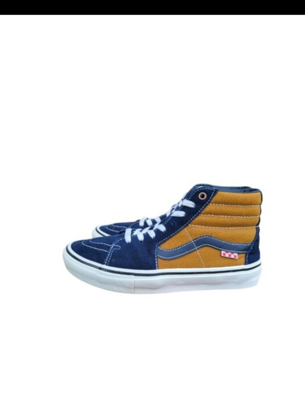 Vans Andrew Reynolds Blue Brown Athletic Tennis Hi Skate Sneaker Men 7.5 Wall - Picture 3 of 10